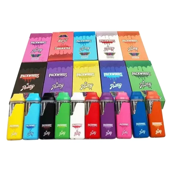 10pcs E Cigarettes Runtz X Packwoods Vape Pen Pod 380mAh Rechargeable Battery Disposable 1ml Empty Pods With Drawer Box Packing - Image 2