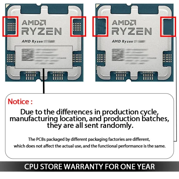 New AMD Ryzen 5 7400F R5 7400F 3.7GHz 5NM L3=32M 100-000001845 Socket AM5 Tray but without cooler - Image 4
