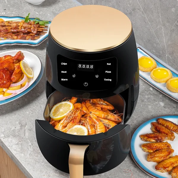 6L air fryer Household large capacity multi-function hot convection oven oil free fryer LED touch 1400W - Image 5