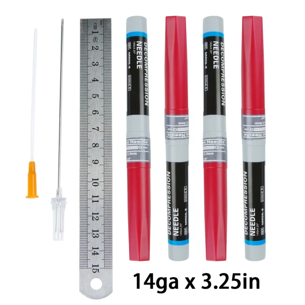 Sanke Rescue Pneumothorax Needle Trauma Medical Ifak Chest Cathether Needlecatheter 50g Needle Decompression Edc First Aid Kit - Image 2