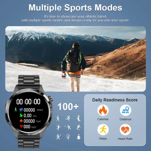 2025 For Android GT4 Pro GPS NFC Smart Watch Men 360*360 AMOLED Screen Heart rate Bluetooth Call IP68 Waterproof Man Smartwatch - Image 6