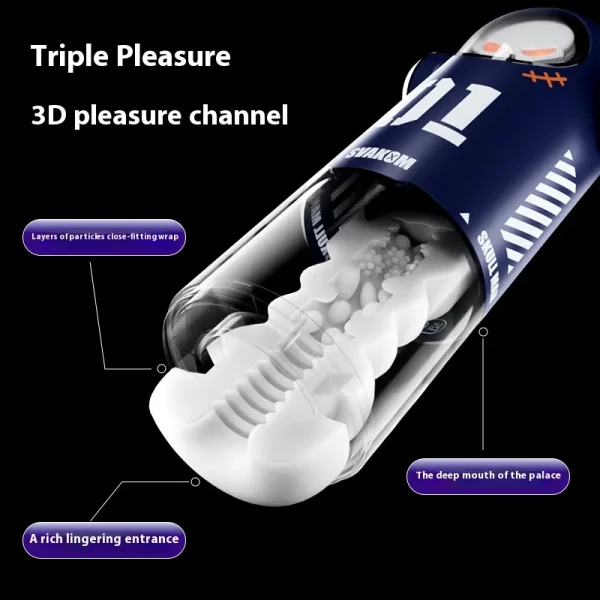 Automatic Telescopic Masturbator Powerful Thrusting High Speed Male Masturbation Cup Machine Sex Toy for Men Airplane Cup - Image 5