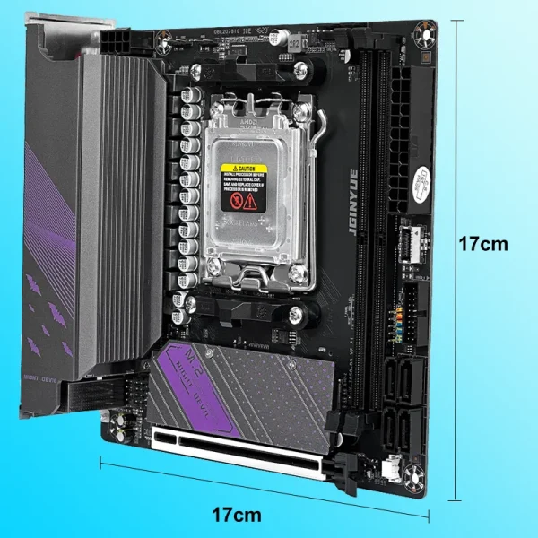JGINYUE AM5 Motherboard supports AMD Ryzen 7000 series CPU processors DDR5 dual channel Memory RAM ITX B650i Night Devil - Image 3