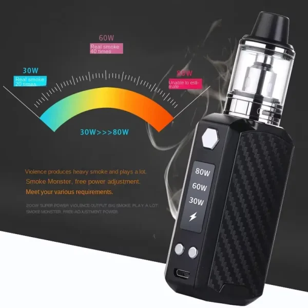 E-Cigarette 80W Vape Box Mod Vape Kit 2.5ml Tank 2200MAh Build-in Battery Vaporizer Electronic Cigarette Vape Pen Smoke Ecig - Image 4