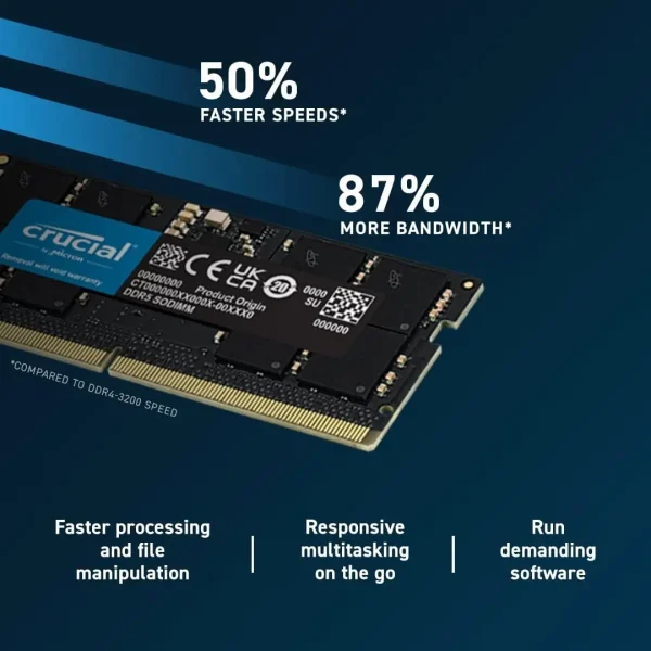 Crucial RAM 8GB 16GB 32GB DDR5 4800MHz 5600MHz 262-Pin SO-DIMM 1.1V CL40 CL46 For Laptop Memory - Image 3