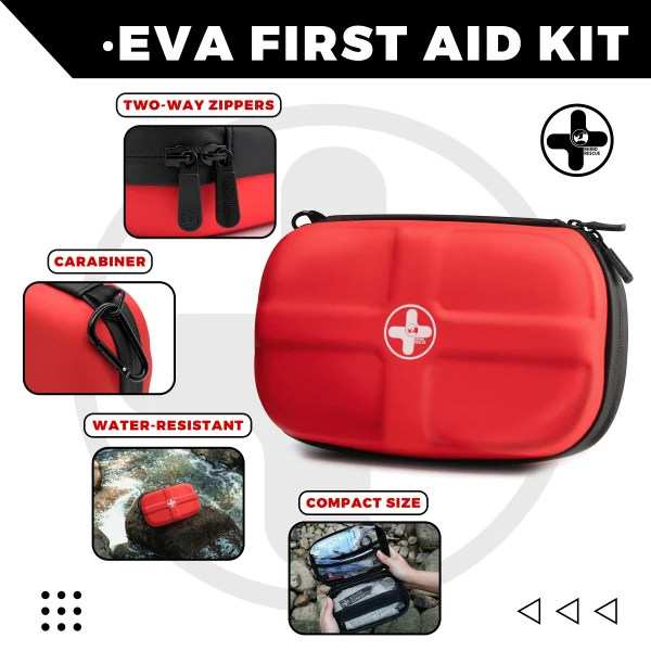 RHINO RESCUE Waterproof Portable First Aid Kit - Emergency Medical Travel Care Kit for Home College Dorm Camping Hiking - Image 4