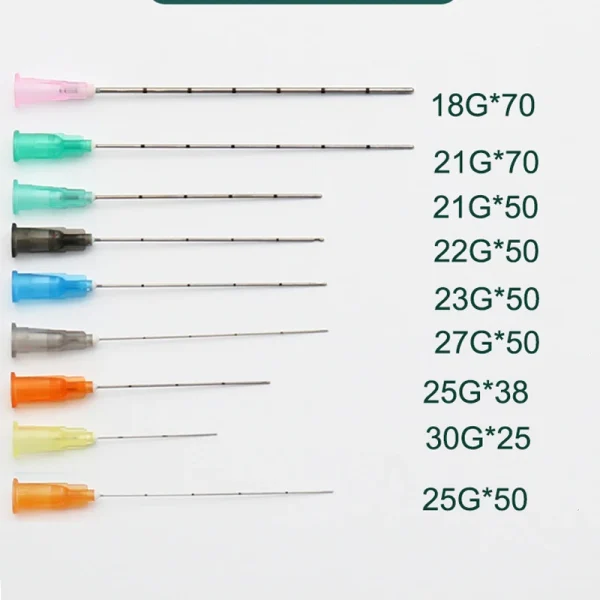 10/50pcs Blunt tip micro cannula medical injection needle 18G 21G 22G 23G 25G 27G 30G Plain Ends Tattoo Needle Tip Syringe - Image 2