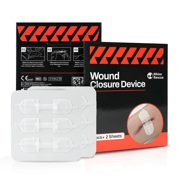 RHINO RESCUE Zip Stitch Wound Closure Strips | No-Sew Laceration Repair & Quick Clot for Outdoor, Sports & First Aid - Image 2