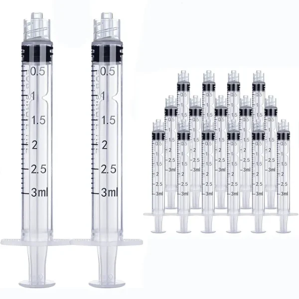 1/100Pcs No Needle Plastic Luer Lock Syringes Transparent Dispensing Glue Tool 3ml Injector Syringe Glue Syringe and Liquid - Image 4