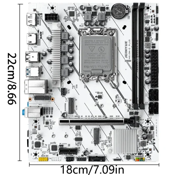 JGINYUE H610M-D PLUS Motherboard M-ATX LGA1700 12100F 12400F 12600F13400F13600F DDR4 64GB Dual Channel XMP RGB - Image 2