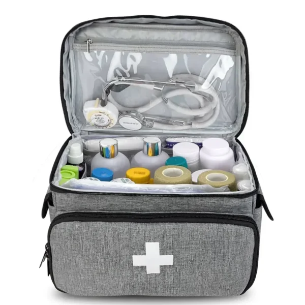 Travel First Aid Kit Bag for Home Medical Carry Bag Multifunctional Storage Organizer Layered Medicine Boxes Medicine Cabinet - Image 3