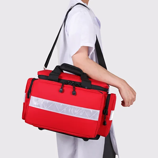 Outdoor Emergency First Aid Kit Medical Bag Rescue Large Capacity Case Waterproof Reflective Oxford Multi-pocket Travel Backpack - Image 4