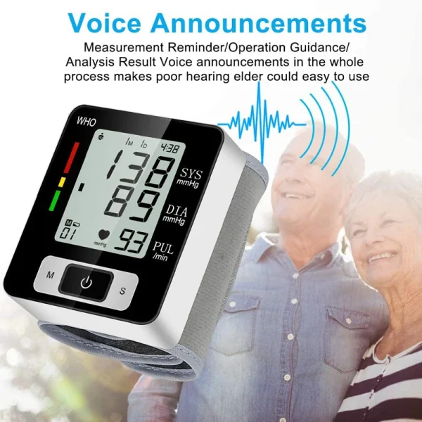 Medical Blood Pressure Monitor High Accurate Wrist Cuff Tonometer Digital Sphygmomanometer Electronic Bp Monitors - Image 4