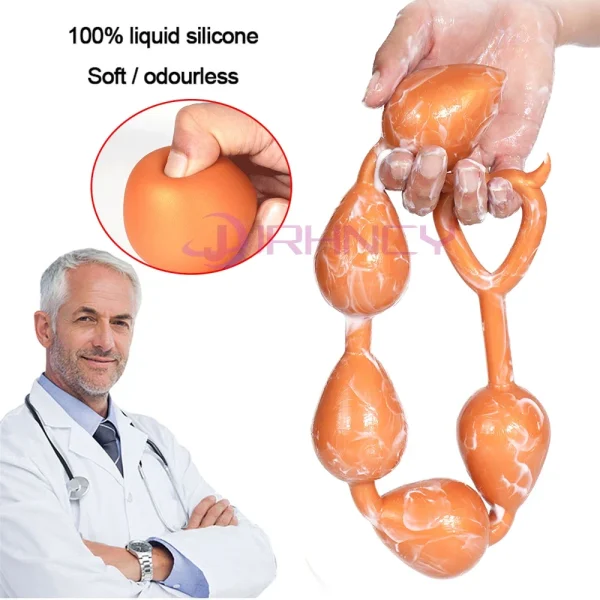 Sex Toys Anal Beads 5/6/7 Anal Balls Liquid Silicone Soft Long Butt Plug 18+ Women Men Adult Anal Plug Sex Toys Prostate Massage - Image 3