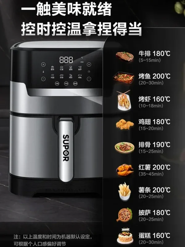 Air Fryer: Home. 4.7L Capacity. Multifunctional. Large Capacity. Automatic Electric Fryer. Smart Oil-free Electric Fryer. - Image 4
