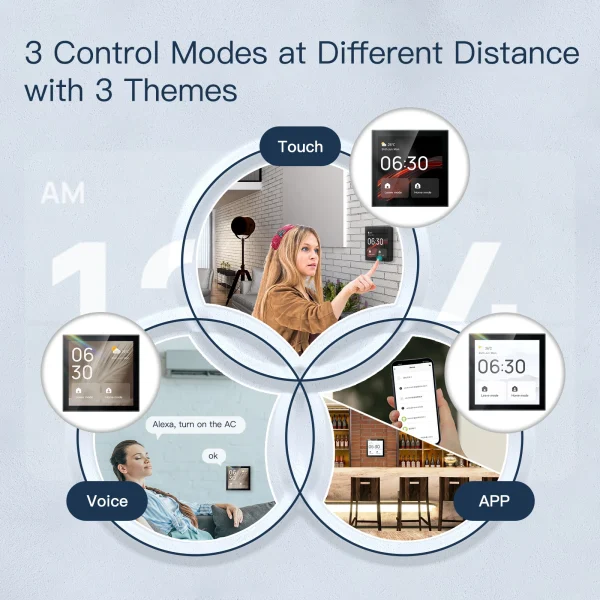 Tuya Wifi Smart Touch Screen Center Control Panel Voice Control ZigBee Gateway Built-in For Intelligent Scenes 4 Inches Screen - Image 4