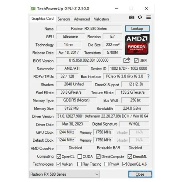 SOYO AMD Radeon RX580 8G Graphics Cards GDDR5 Memory Video Gaming Card PCIE3.0x16 HDMI DP*2 for Desktop Computer Components - Image 6