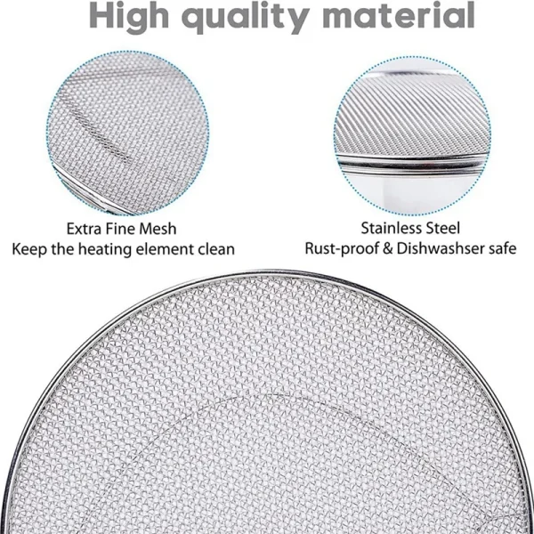 Stainless Steel Splatter Shield For Ninja Foodi FG551 Smart XL 6-In-1 Indoor Grill - Image 2