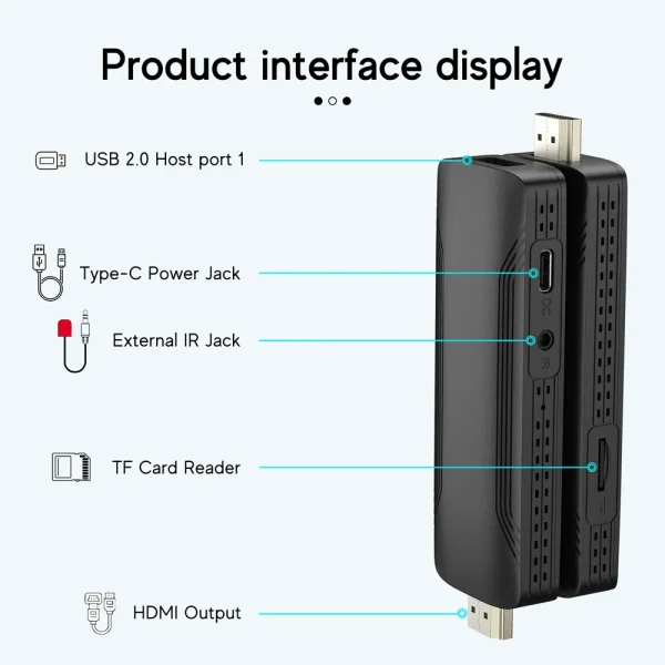 Smart TV Stick H313 Android 10 TV HDR Set-Top Box OS 4K BT5.0 Wifi 6 2.4/5G Smart Stick Android TV Box Stick Portable Player - Image 4