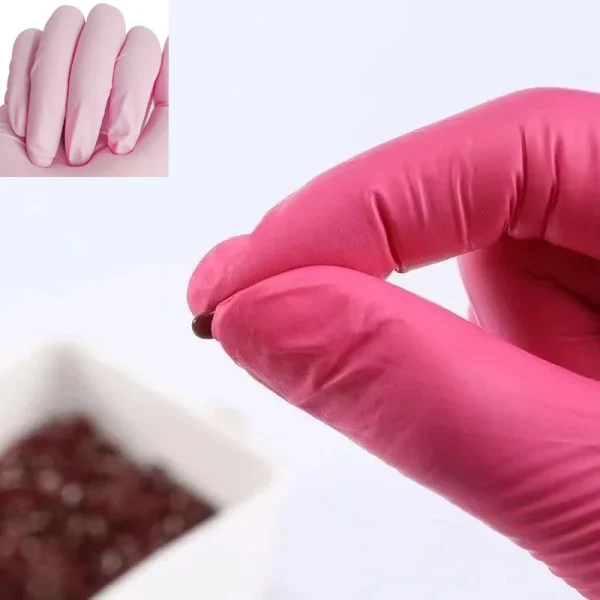Pink Nitrile Disposable Gloves 20/50PCS Powder & Latex Free Gloves for Kitchen Cooking Household Beauty Petcare Hair Dye Gloves - Image 4