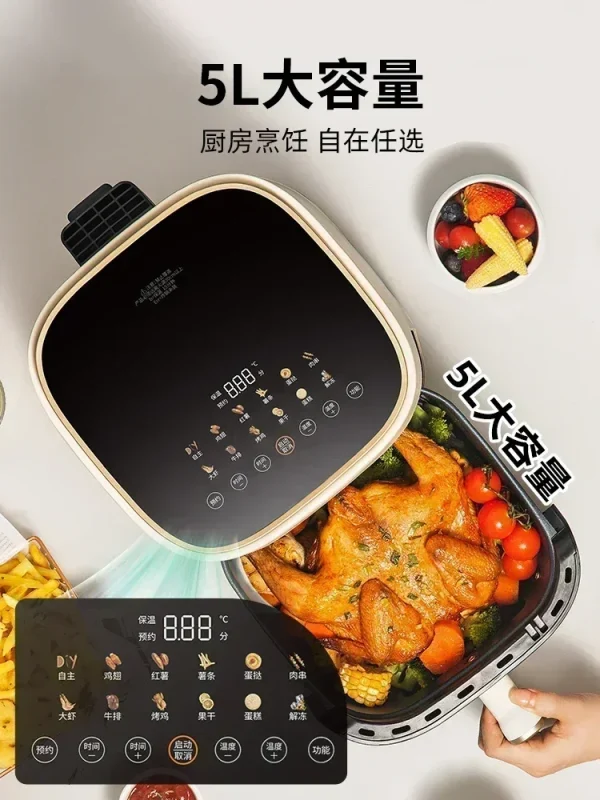 domestic kitchen Multifunctional Visible Window Air Fryer - Large Capacity, large firepower，new style Air Fryers - Image 6