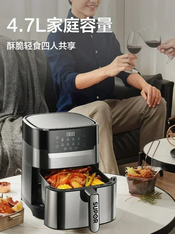 4.7L large capacity air fryer household multifunctional fully automatic electric fryer intelligent oil-free fryer new - Image 3
