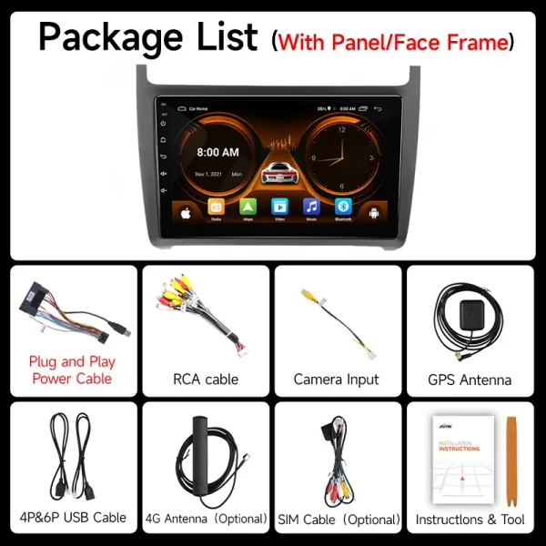 JIUYIN TS18 AI Voice Wireless CarPlay Android Auto Radio for VW Volkswagen POLO 5 sedan 2008-2020 4G Car Multimedia GPS 2din - Image 5