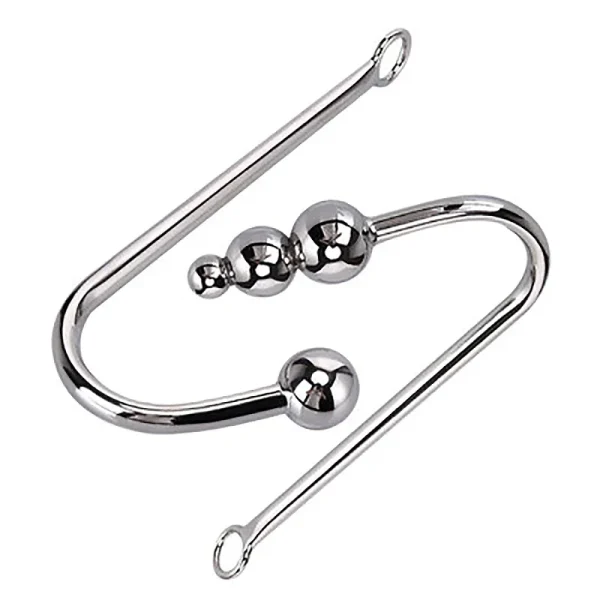Stainless Steel Anal Hook with Anal Bead Hole Metal Butt Hook Anal Plug - BDSM Adult Sex Toy for Couples & Gay - Image 4
