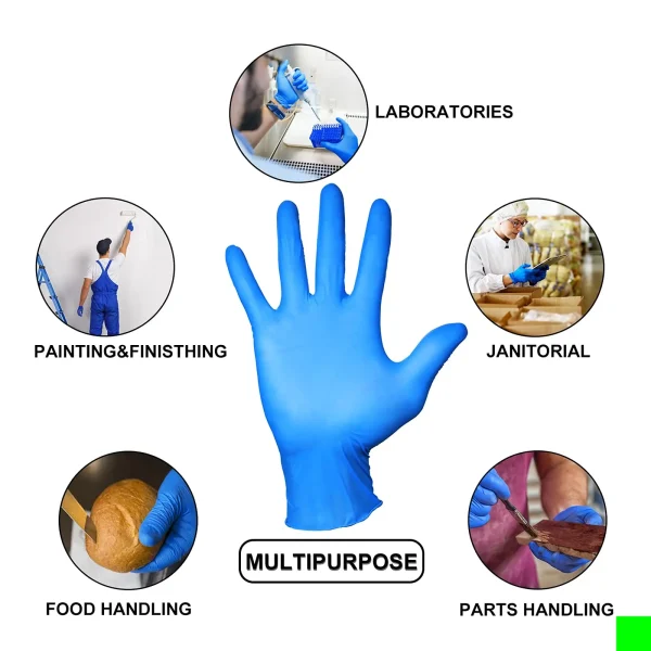 100pcs Disposable Nitrile ​glove Pvc Food Grade Special Household Sterile Hand Protection Oil-proof Waterproof Non-slip Gloves - Image 2