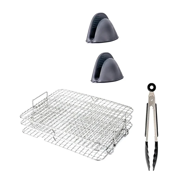 Air Fryer Rack for Ninja Foodi Grill XL Air Fryer, Multi-Layer Dehydrator Rack Toast Rack Air Fryer Accessories - Image 4
