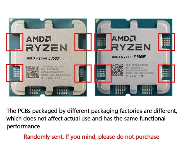 NEW AMD Ryzen 5 7500F R5 7500F 3.7GHz 6-Core 12-Thread CPU Processor 5NM L3=32M 100-000000597 Socket AM5 Without cooler - Image 3